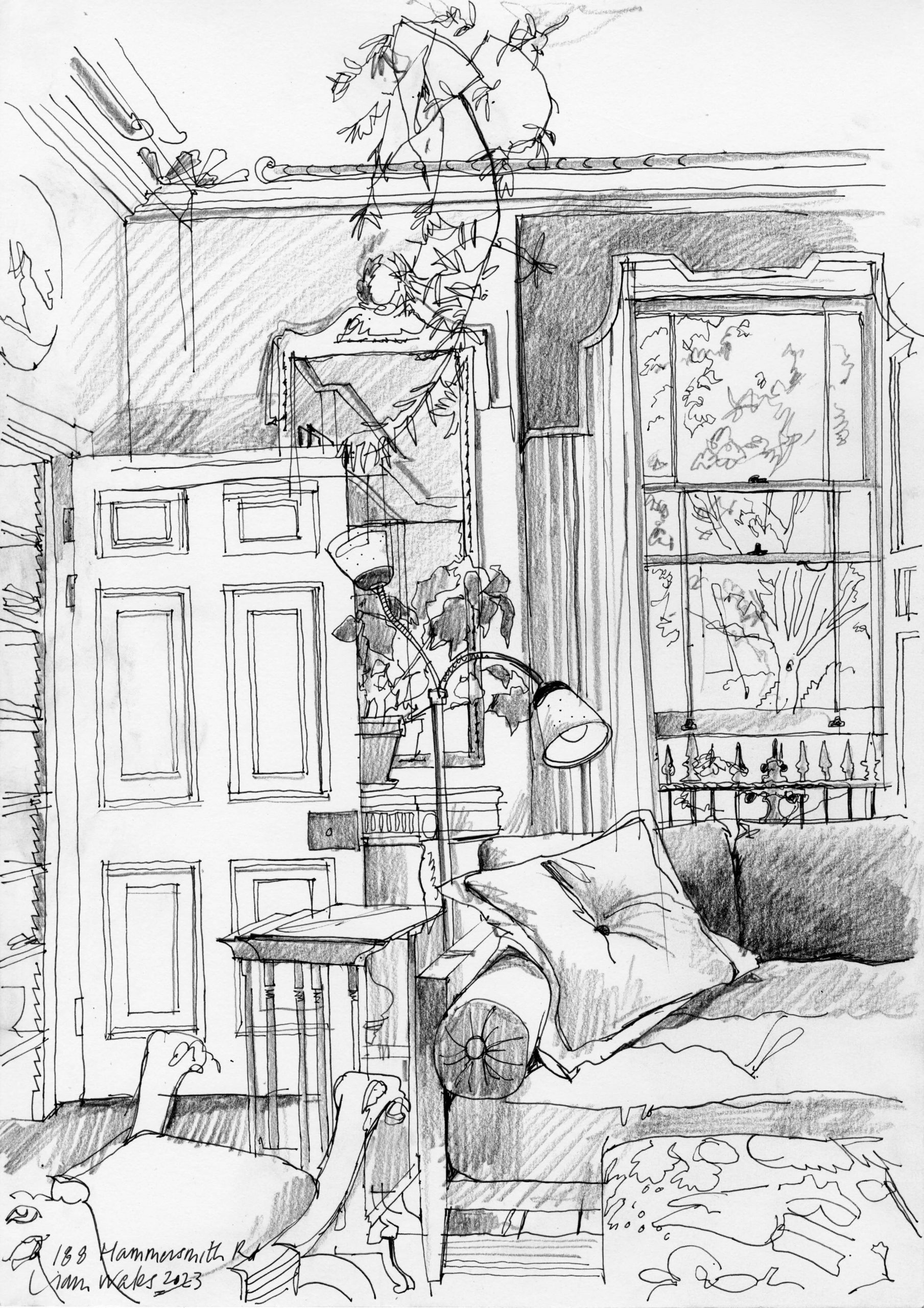 Liam Wales — Interior sketch